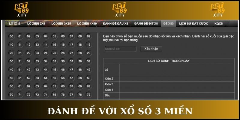 đánh đề xổ số 3 miền
